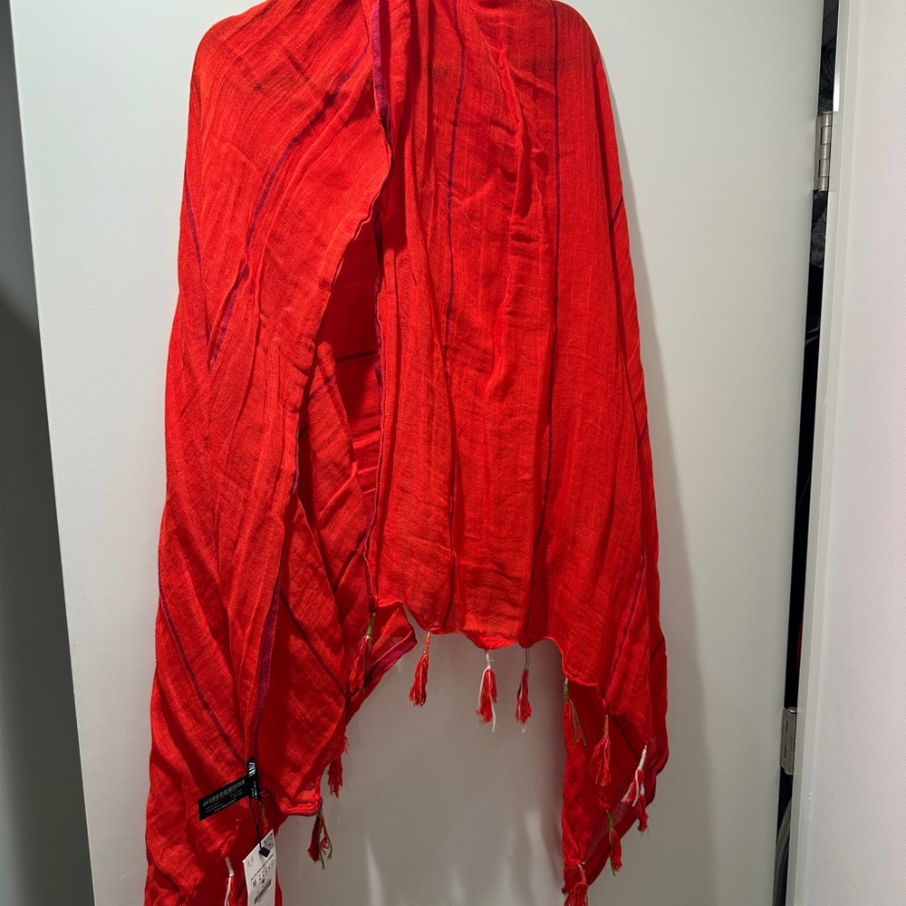 Zara Vibrant Red Scarf